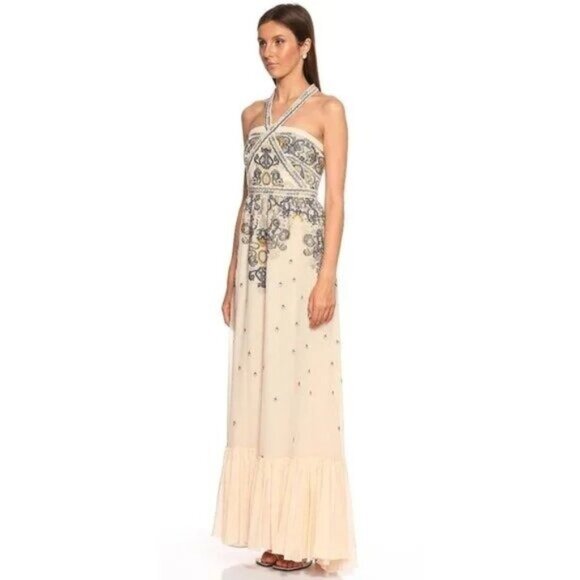 Altar'd State Size Small Corabeth Embroidered Halter Dress NWT - Picture 2 of 11